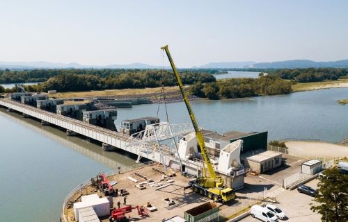 Barrage de Rochemaure vu du haut